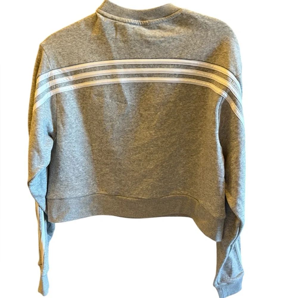 Adidas Rice University cropped gray sweatshirt Size Small - Picture 4 of 6